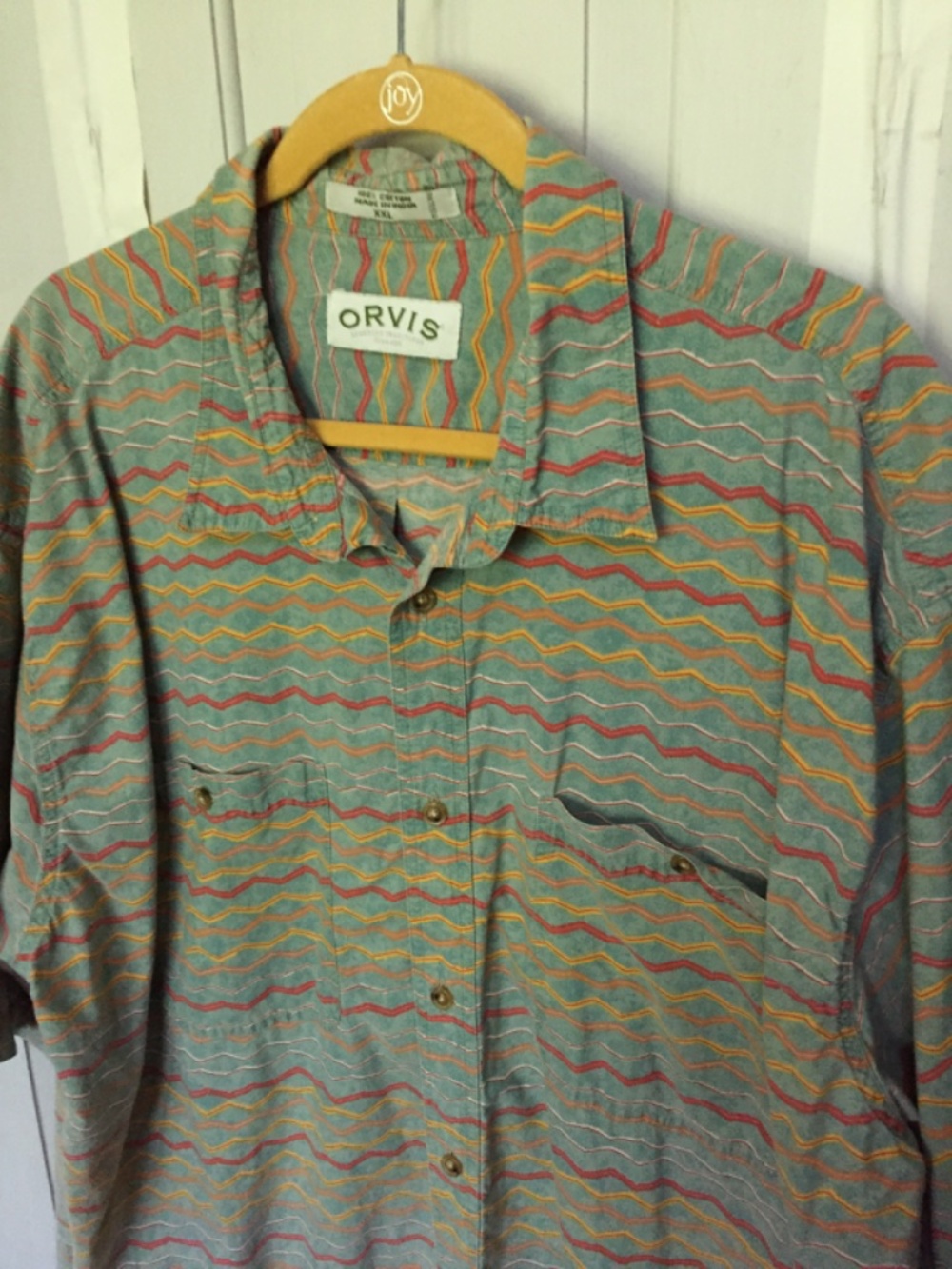Orvis Multicolor Wave-Pattern Casual Button-Down Shirt - Picture 10 of 16